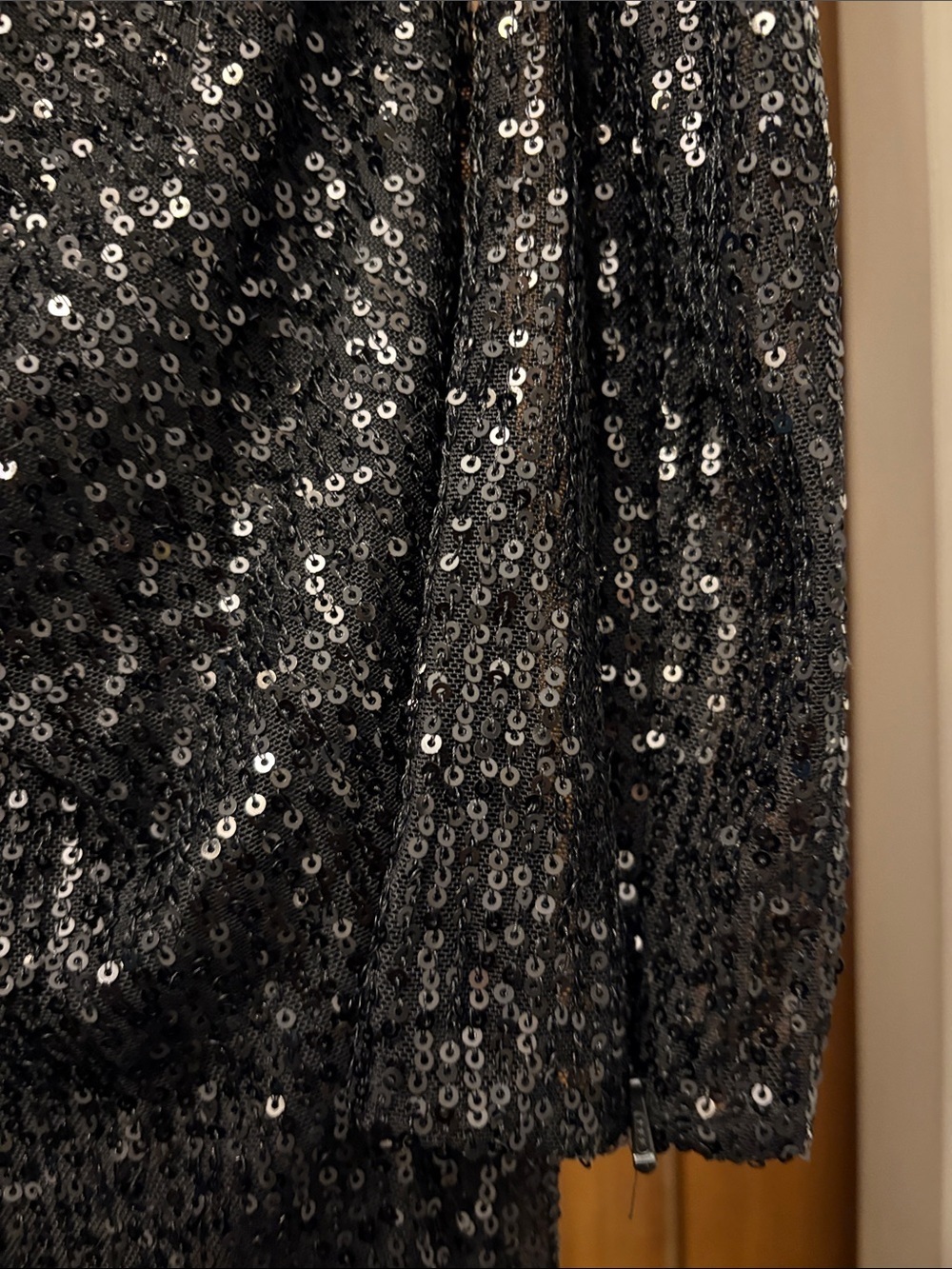 Mac Duggal 26548 Black Sequined High Low Front Twist MIDI Size 6 NWT - Picture 4 of 9